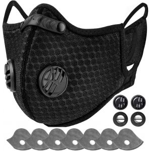 Masque anti-poussière lavable et réutilisable avec 7 filtres pour la course à pied, le cyclisme et les activités de plein air - Neuf