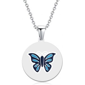 Kal-Collier Pour Filles, Collier Cadeau Bijoux Pendentif Lapin Papillon Éléphant Paresseux Ange Tortue Flamant Coccinelle Dauphin Girafe Panda Abeille Koala Licorne - Neuf