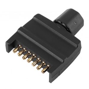 7 broches plate mâle prise de remorque connecteur adaptateur noir pour véhicule commercial RV voiture navire - Neuf