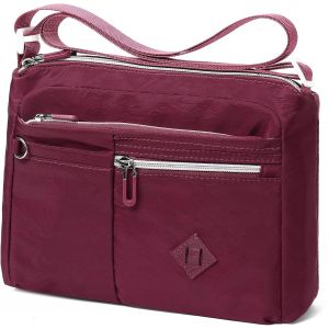 Sac Bandouli&egrave;re Femme Imperm&eacute;able-Sac &agrave; Main Femme Bandouli&egrave;re en Nylon,Grande Capacit&eacute; Sacoches Messenger Sac Besace avec Bandoulieres R&eacute;glable et Multi-Poches - Neuf