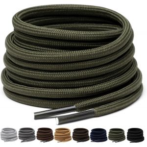 Tianyi-2 Paires De Lacets Ronds De 4 Mm Pour Bottes, Lacets De Sécurité Pour Chaussures De Randonnée En Extérieur, Lacets Solides Pour Baskets - Neuf