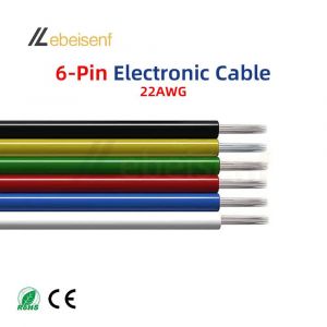 5/10 Mètres 22 Awg 2Pin 3Pin 4Pin 5Pin 6Pin Câble D'Extension Électronique Ligne De Couleur Pour 5050 3528 Rgbw Rgb Cct Led Bandes Lumineuses.6-Pin.22 Awg - Neuf