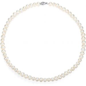 Collier De Perles De Culture D'eau Douce 40cm Sautoir Perle Qualit&eacute; Aaa 6.0-7.0mm Perle Cadeau Parfait Pour La M&egrave;re Et La Dame - Neuf