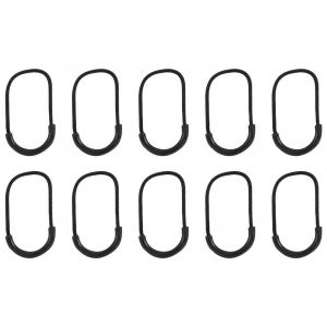 10pcs Noir En Plastique Edc Sourire Style Fermeture &Eacute;clair Tire Cordon Corde Pour Accessoires De Sac De V&ecirc;tements - Neuf