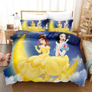 Parure De Lit Pour Enfant Ariel, Blanche-Neige Et Princesse, Housse De Couette Pour Lit Double, Jolie Housse De Couette Imprimee De Dessins Animes. - Neuf