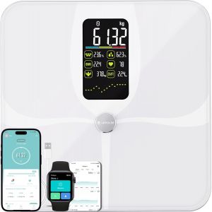Balance Pese Personne Connectée, Balance Connectée Avec Grand Écran, Balance Impedancemetre Avec 22 Données Corporelles, Balance Masse Graisseuse Et Musculaire, Balance Intelligente Avec App - Neuf