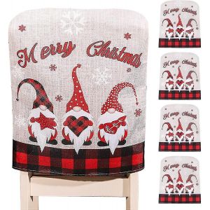Housse de chaise de No&euml;l,4 Housse de chaise du P&egrave;re No&euml;l Housse de chaise de No&euml;l Housse de chaise de No&euml;l - Neuf