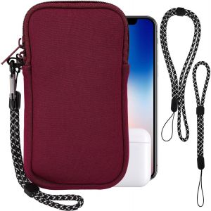 Housse Universelle Smartphone, Pochette De Protection En Durable N&eacute;opr&egrave;ne Pour T&eacute;l&eacute;phone Portable Sacoche De Protection Avec Mousqueton Et Dragonne Compatible Avec Iphone 13 14 15 [POP940415] - Neuf