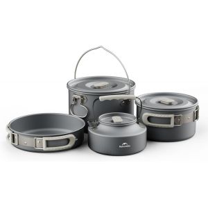 Ulteronixshop-2-4 & 4-7 Personnes Kit De Batterie De Cuisine De Camping Pour &Eacute;quipement De Sac &Agrave; Dos - R&eacute;chaud De Camping Portable Et R&eacute;chaud De Sac &Agrave; Dos Compatible - Accessoires De Camping - Neuf