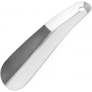 Chausse-Pied En Acier Inoxydable, 16 Cm, Très Stable, Avec ?Illet De Suspension, Pour Toutes Les Tailles De Pieds, Chaussures Et Bottes, Facile À Utiliser (Argent) - Neuf