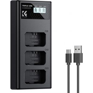 NP-FW50 Chargeur 3 Slot ZV-E10 Chargeur avec Écran LCD pour Sony A6400 A6600 ZV-E10 A7 A7ii Cameras - Neuf