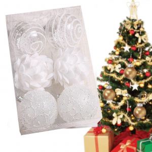 Gnobogi Boules de No&euml;l 6 Pc, Compatible avec Arbre de no&euml;l & Couronne de D&eacute;corations, de Grands Cadeaux de No&euml;l - Neuf