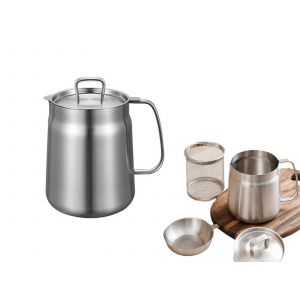 Mini-Filtre &Agrave; Huile En Acier Inoxydable Avec Panier &Agrave; Friture - Neuf