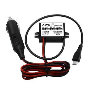 THEF-DC DC Convertisseur de Tension DC Chargeur Rapide de Voiture USB 24V36V48V60V72V à 5V 18W QC3.0 Téléphone Portable Chargeur Rapide Cigarette Entrée Micro Port de Sortie pour Huawei xiaomi Phone - Neuf