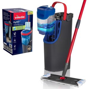 Vileda Kit de nettoyage H2PRO Flat Mop avec manche - Neuf