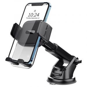 Support Téléphone Voiture,Rotation 360° & Opération À Une Main, Attache Voiture Pare-Brise (4-7"" Smartphone) - Neuf
