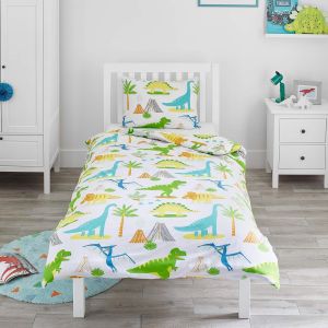 Sjzg-- Housse De Couette Et Taie D`Oreiller Enfant Gar&ccedil;ons Et Filles - Dinosaure - Imprim&eacute; Jurassic Dino - Parure De Lit Pour Junior, Bas &Acirc;ge, B&eacute;b&eacute; - 120 X 150 Cm - Neuf