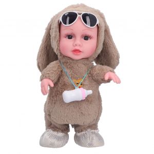 Peluche musicale electrique pour bebe, poupee chantante, dansante, marchant, parlant, perroquet, bebe fille, marron - Neuf