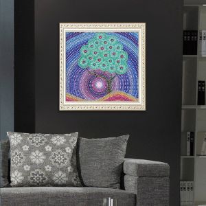 Hjlian Peinture Diamant A Faire Soi-Meme, Motif Pommier, Forme Speciale, Point De Croix - Neuf