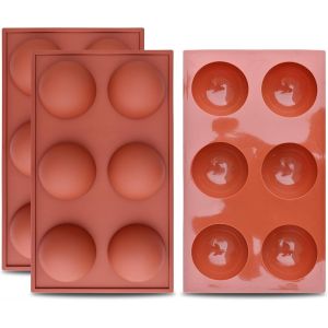 Grand Moule En Silicone Semi-Sphérique À 6 Cavités, 3 Moules De Cuisson Pour La Fabrication De Chocolat, De Gâteaux Et De Gelées - Neuf