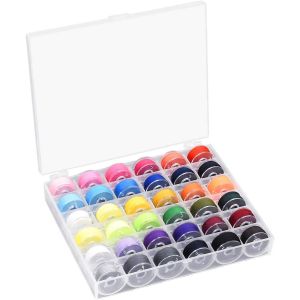 36 Pièces À Coudre Bobines, De La Machine À Coudre Canette, Machine À Coudre, Bobines De Plastique Transparent De Fil De Canette Avec Boîte De Rangement Pour - Neuf