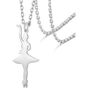 Kal-Collier Ballerine Ballet Cadeaux Pour Filles Femmes Dainty Dance Recital Ballet Coeur Pendentif Bijoux Pour Fille Maman - Neuf