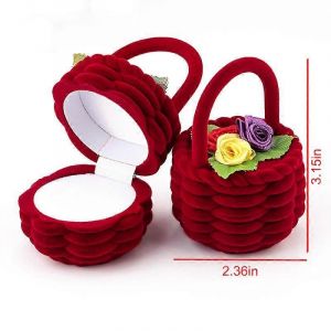 1 Pièce Belle Boîte À Bijoux En Velours Conteneur Bague De Mariage Boîte Pour Boucles D'oreilles Collier Bracelet Affichage Boîte Cadeau Support 16 Styles - Neuf
