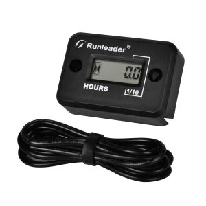 SUBZONAL-Inductif compteur d'heure imperm&eacute;able, r&eacute;sine &eacute;poxy joint en plastique utilisation pour moteur &agrave; gaz tondeuse &agrave; gazon g&eacute;n&eacute;rateur laveuse de pression Marine ATV bateau moteur hors-bord - Neuf