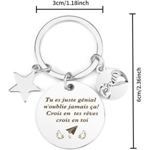 KAL-Cadeau Porte-Cl&eacute;,Meilleure Amie Cadeau,Cadeau Porte-Cl&eacute; Soeur,Cadeau D&eacute;part Coll&egrave;gue,Cadeau Fille Fils - Neuf