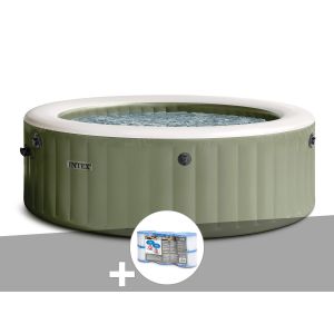 Kit spa gonflable Intex PureSpa Olive rond Bulles 6 places + 6 filtres - Neuf