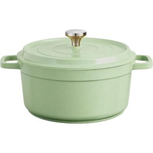 Subzonal-Casserole En C&eacute;ramique &Eacute;maill&eacute;e En Fonte D'aluminium - Passe Au Four - Po&ecirc;le Antiadh&eacute;sive - Nettoyage Facile - Casserole Avec Couvercle - Pour Tous Les Types De Feux (Vert, 2,75 L) - Neuf