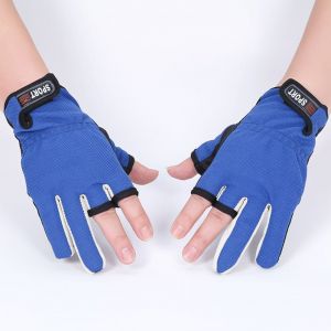 Gants De Peche Sans Doigts, Antiderapants Et Respirants, Avec Fermeture Auto-Agrippante - Neuf
