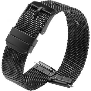 Kal-Montre Bracelet Maille, Bracelet De Montre Metal Pour 10mm 12mm 14mm 16mm 18mm 20mm 22mm, Bracelets De Montres Remplacement À Dégagement Rapide Pour Homme Et Femme - Neuf