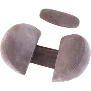 Kalanka-Coussin De Grossesse Pour Femme Enceinte, Coussin Allaitemen En Forme De J Coussin D'allaitement Pour Femmes Enceintes Ventre/Hanches/Jambes/Soutien Du Dos, Lavable Amovible (Gris Foncé) - Neuf