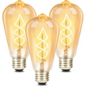 Ampoule Led E27 Lampe Vintage-St64 Blanc Chaud Filament Ampoule Rétro Edison Ampoule Verre Economique 4w Pour Salle À Manger Industrielle Cuisine Couloir Maison Bar - Neuf