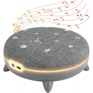 La Relaxation Aide, Blanc, Bruit De La Machine Avec 7 Apaisante Sons, De La Musique En Streaming Via Bluetooth, 8 Ambiances Lumineuses, 30-60-90 Min Programmes, Usb-C - Neuf