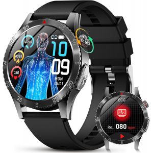 Yupeng Nou Montre Connectée ¿¿¿¿É¿¿¿/Ecg+Hrv/Imc/Acide Urique, 1,43"" Amoled Ronde Smartwatch Avec Fonction Téléphone, 24h Sommeil Monitor/Fréquence Cardiaque, Montre Sport Pour Android/Ios - Neuf