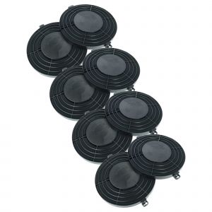 vhbw 8x Filtres &agrave; charbon actif compatible avec Ikea HDL8160W, HDL40S401.652.11, HDL40W, HDL4160W, HDL80, HDL80S hotte aspirante - 25,5 cm - Neuf