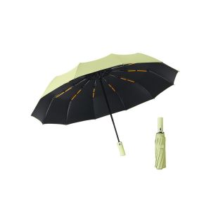 Parapluie pliant coupe-vent avec protection UV - Vert - Neuf