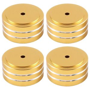 Lot De 4 Supports D'isolation Pour Haut-Parleur Hi-Fi En Aluminium 40 X 20 Mm (Dor&eacute;) - Neuf