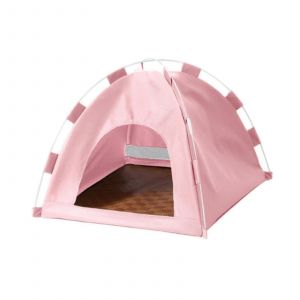 Animal De Compagnie Tente Pour Les Chiens Et Les Chats Respirant Semi-Ferm&eacute;e O&ugrave; Tipi Lit Rose Chien De La Maison De Style Pour Chiots, Chatons, Lapins - Neuf