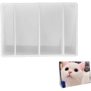 Kalanka-Moules En Silicone En Forme De Coeur Et Carr&eacute;s, Moules De Cadre Photo En R&eacute;sine Moules &Eacute;poxy En Silicone Bricolage Pour Moulage De Cadre Photo Personnalis&eacute; D&eacute;cor De Table &Agrave; La Maison-Kalanka - Neuf