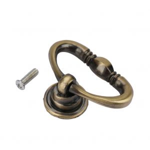 Poignee de meuble antique a un trou pour tiroir, porte de placard (8027, bronze) - Neuf