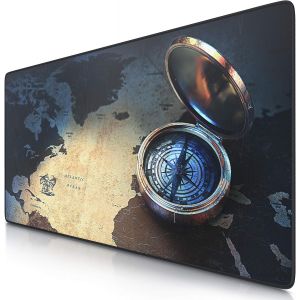 DDA-TITANWOLF Tapis de Souris Bousole Gamer 900x400mm - Sousmain Bureau - Taille Large XXL - Surface en Tissu, Base antid??rapante - Pr??cision, Vitesse, Confort - pour Tous Types de Souris et Clavie - Neuf