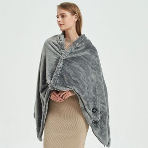 Couverture Chauffante Usb Lavable (Gris) Pour La Maison Et Le Bureau, En Polaire Corail Douce, Pour L'hiver - Neuf