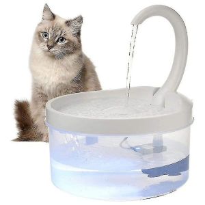 Fontaine À Eau Ultra-Silencieuse Pour Animaux De Compagnie De 2,2 L Avec Filtration Multi-Étapes Et 3 Modes De Consommation - Conception Transparente Pour Une Surveillance Facile - Neuf