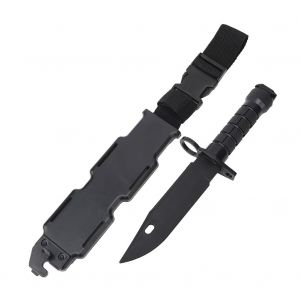 M09 Props Dague En Caoutchouc Simulation Jouet Epee Arme Formation Tactis Souple Baionnette 33 Cm Noir - Neuf