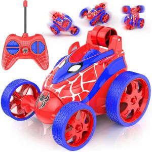KALANKA-Spider Voiture Telecommandé Enfant, Mini RC Stunt Car 360°Rotation Jouet Garçon 3 4 5 6 7 Ans Fille Cadeau Anniversaire Noel Jeux Véhicule Téléguidée Intérieur Extérieur - Neuf