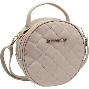 RFCBC-Petit sac à bandoulière rond pour femme - Matelassé - En cuir synthétique - Avec poignée de transport et bandoulière amovible - Neuf