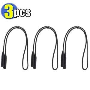 3/1 Pi&egrave;ces Couleur Bonbon &Eacute;lastique Silicone Lunettes Sangles Lunettes De Soleil Cha&icirc;ne Sport Anti-D&eacute;rapant Cha&icirc;ne Lunettes Cordes Bande Porte-Cordon--3pcs-Black - Neuf